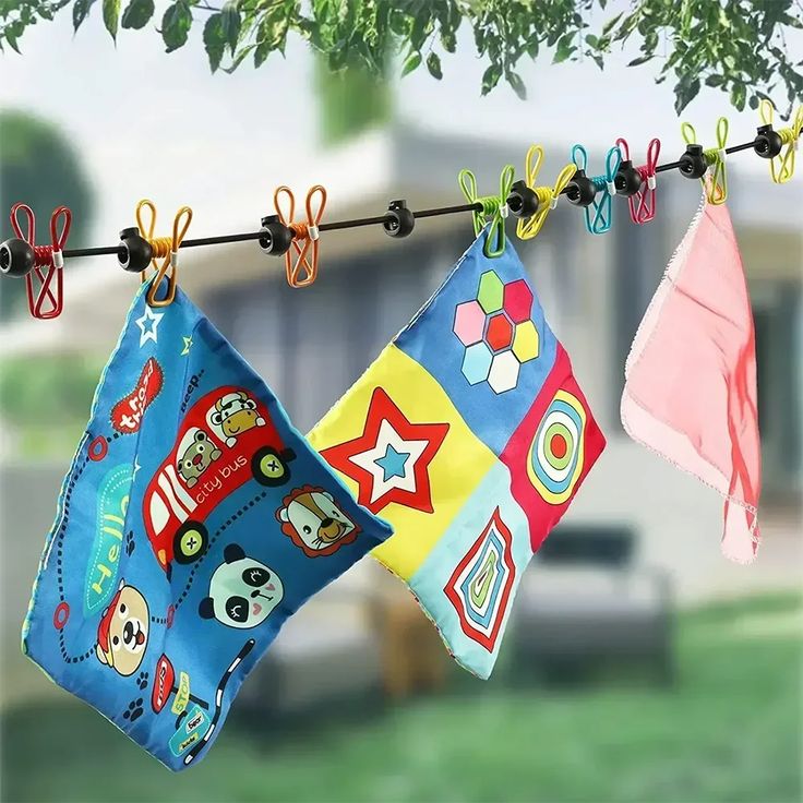 Clotheslines with 12 Clips